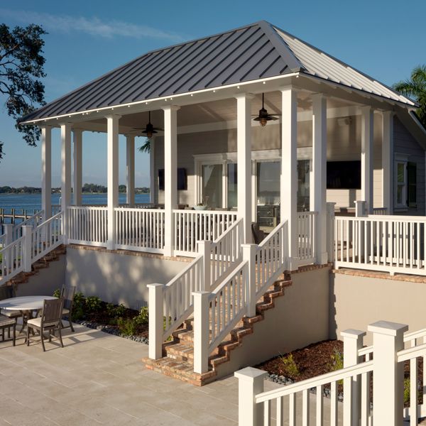 Poolhouse At Riverfront Low Country By Custom Home Builder Camlin Custom Homes