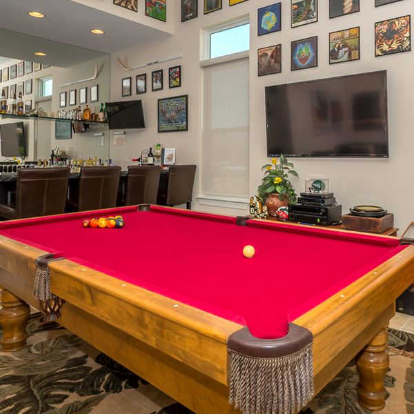 Game Room At British West Indies Two Story By Custom Home Builder Camlin Custom Homes