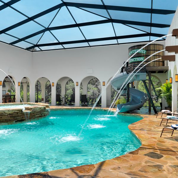 Pool Area At The Hacienda By Custom Home Builder Camlin Custom Homes